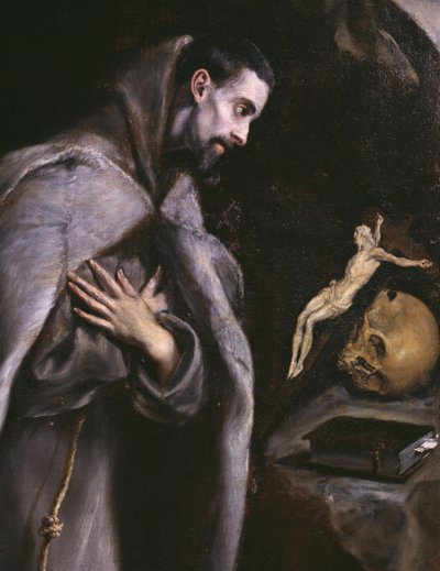 San Francisco meditando, c.1586-92 de El Greco